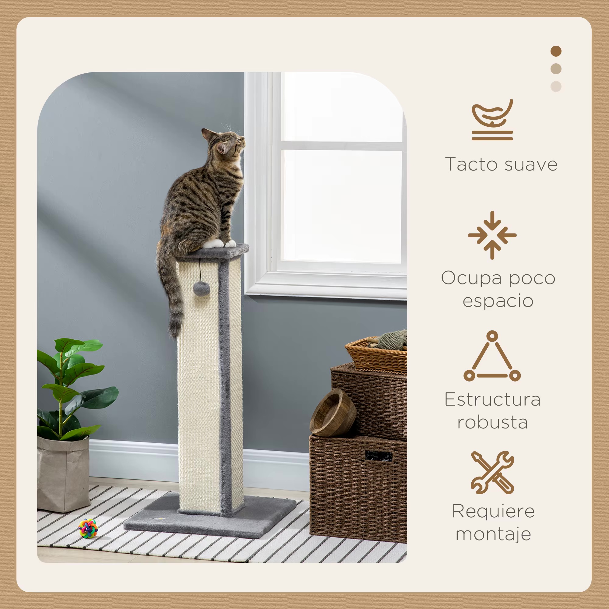 Pawhut Scratching Post 4d